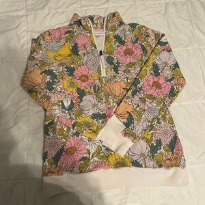 Vera Bradley Multicolor Floral Zip Pullover